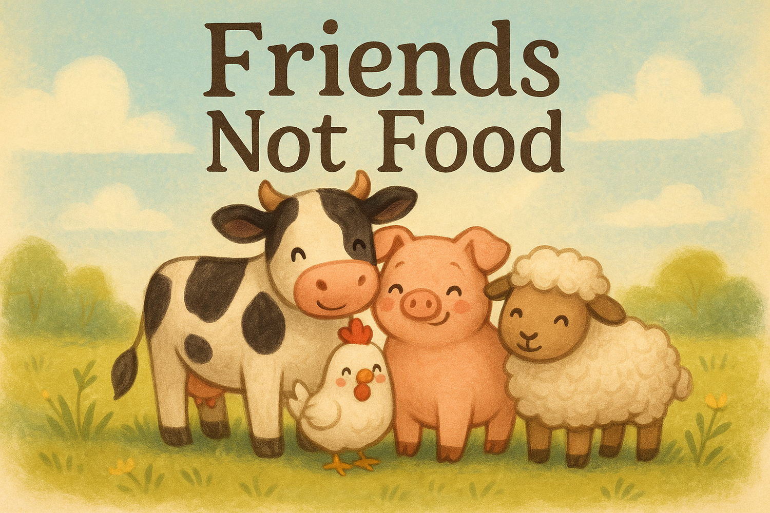 Friends not food vegan image